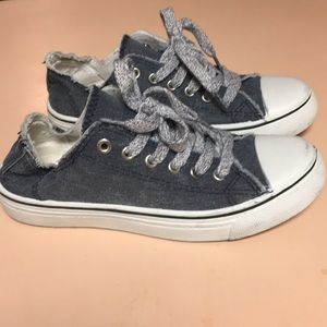 Blue denim sneakers